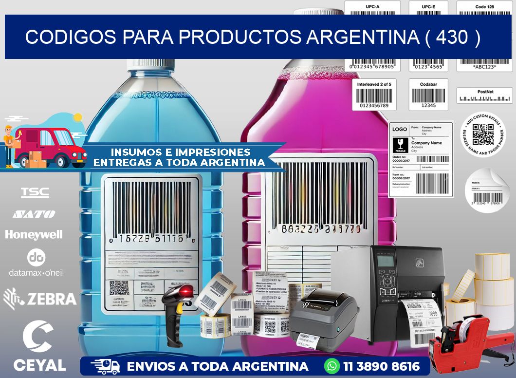 CODIGOS PARA PRODUCTOS ARGENTINA ( 430 )