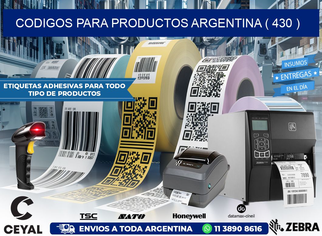 CODIGOS PARA PRODUCTOS ARGENTINA ( 430 )