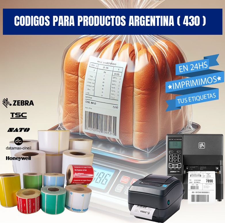 CODIGOS PARA PRODUCTOS ARGENTINA ( 430 )