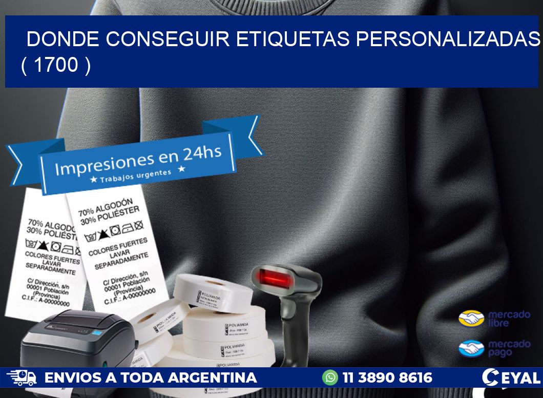 DONDE CONSEGUIR ETIQUETAS PERSONALIZADAS ( 1700 )