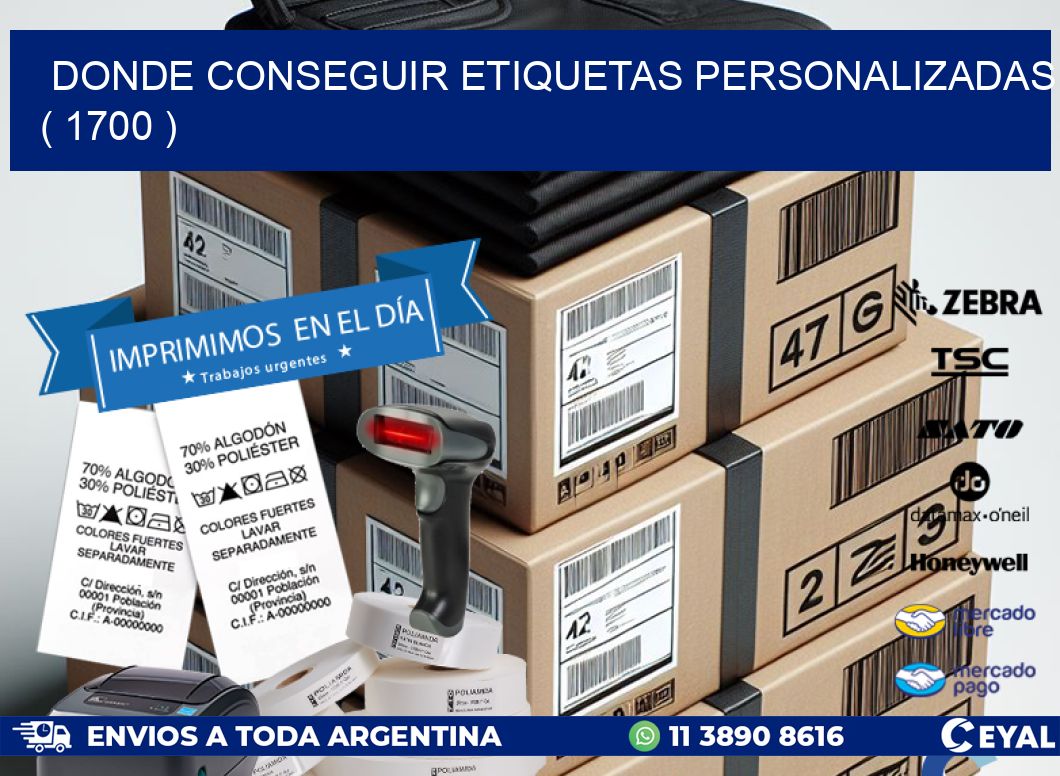 DONDE CONSEGUIR ETIQUETAS PERSONALIZADAS ( 1700 )