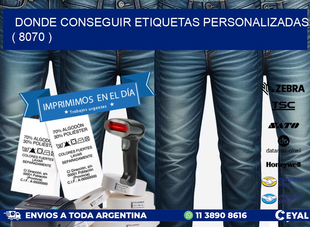 DONDE CONSEGUIR ETIQUETAS PERSONALIZADAS ( 8070 )