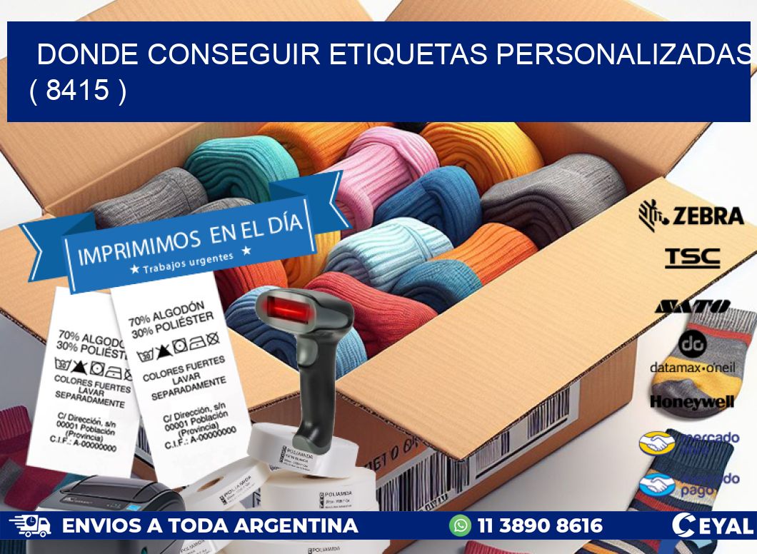 DONDE CONSEGUIR ETIQUETAS PERSONALIZADAS ( 8415 )