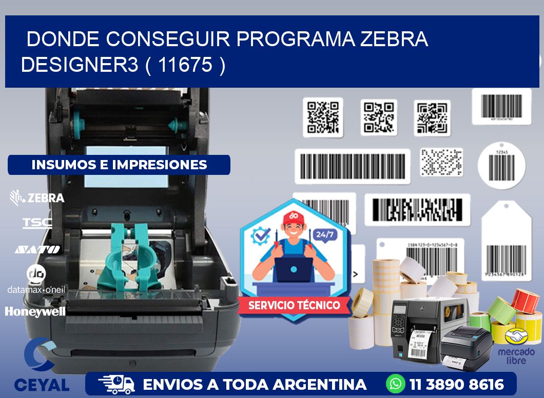 DONDE CONSEGUIR PROGRAMA ZEBRA DESIGNER3 ( 11675 )