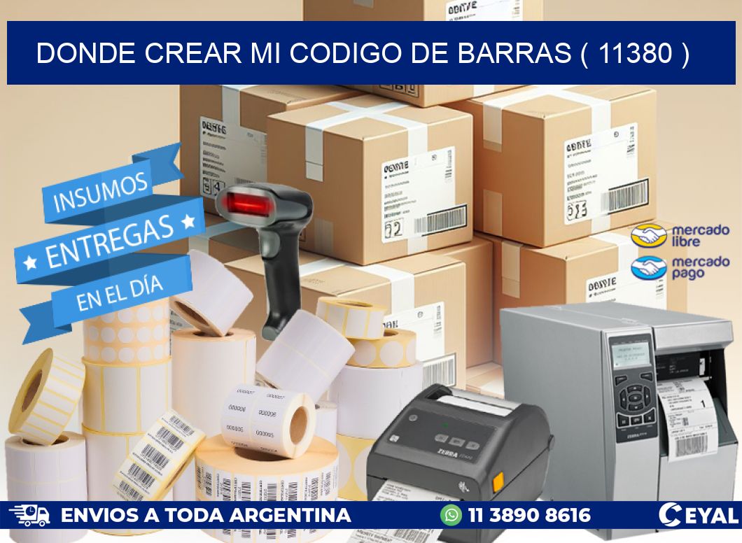 DONDE CREAR MI CODIGO DE BARRAS ( 11380 )