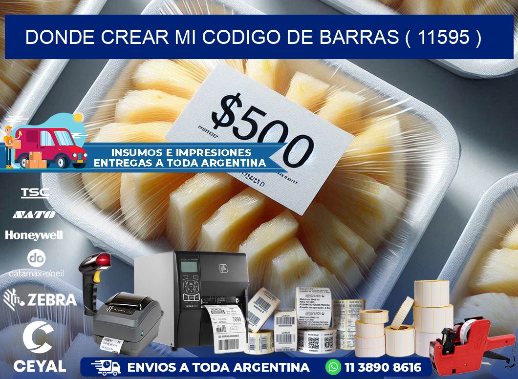 DONDE CREAR MI CODIGO DE BARRAS ( 11595 )