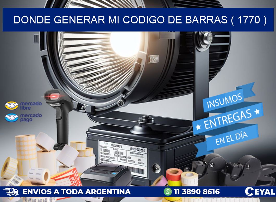 DONDE GENERAR MI CODIGO DE BARRAS ( 1770 )