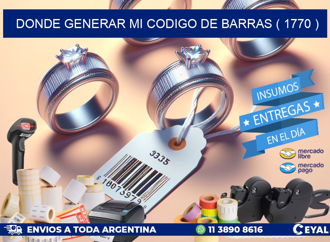 DONDE GENERAR MI CODIGO DE BARRAS ( 1770 )