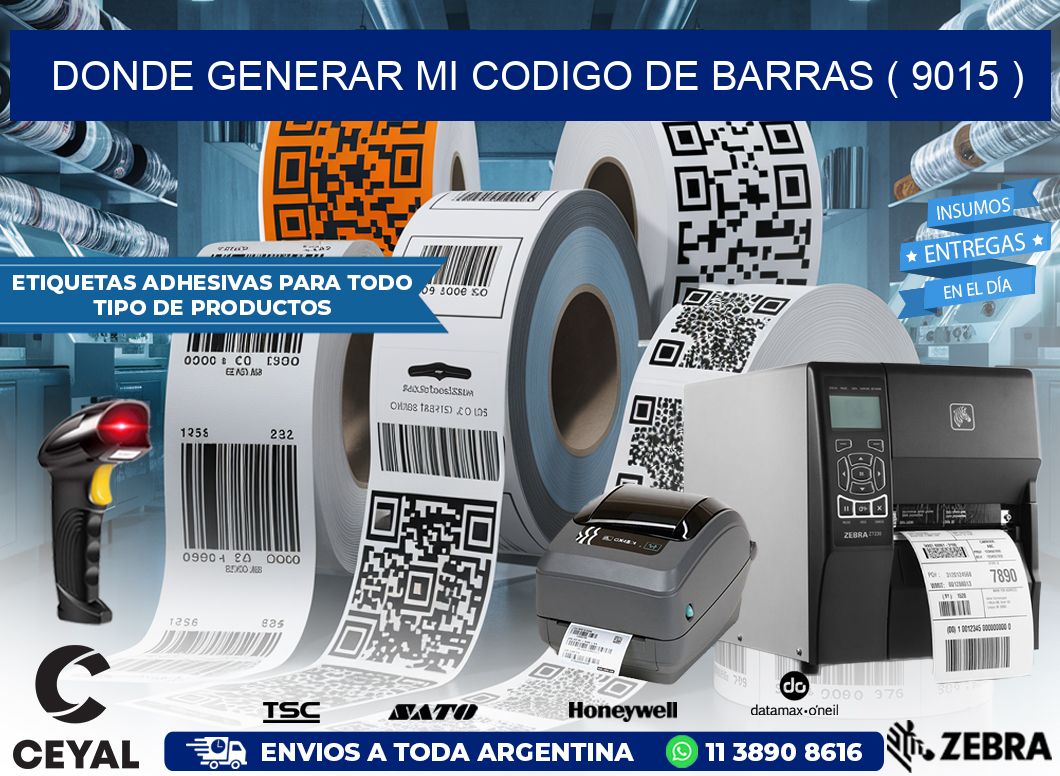 DONDE GENERAR MI CODIGO DE BARRAS ( 9015 )