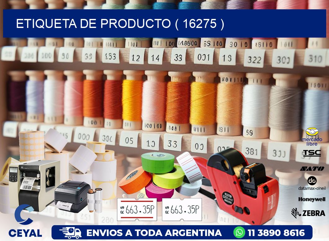 ETIQUETA DE PRODUCTO ( 16275 )