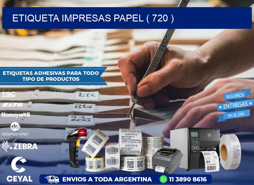 ETIQUETA IMPRESAS PAPEL ( 720 )