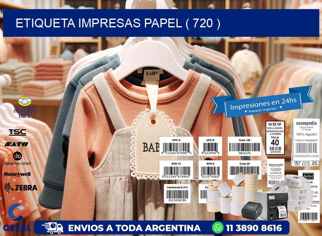 ETIQUETA IMPRESAS PAPEL ( 720 )