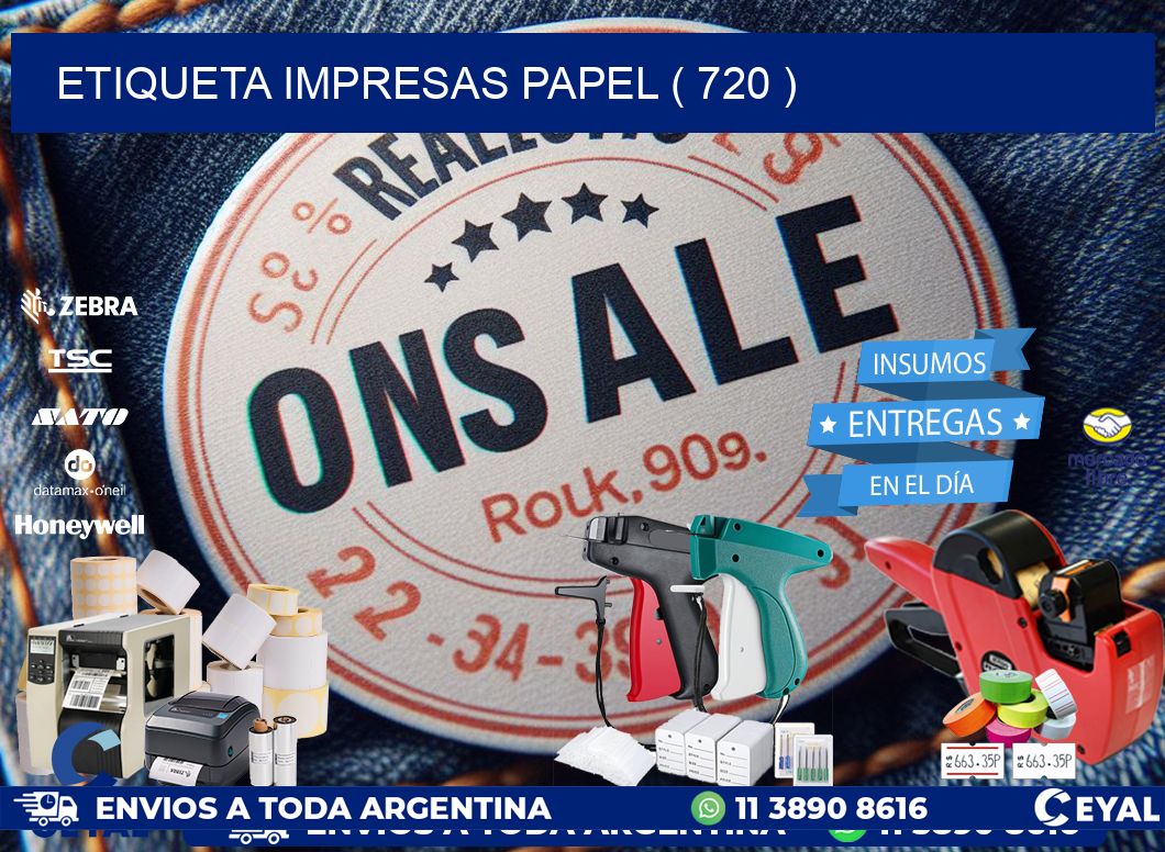 ETIQUETA IMPRESAS PAPEL ( 720 )