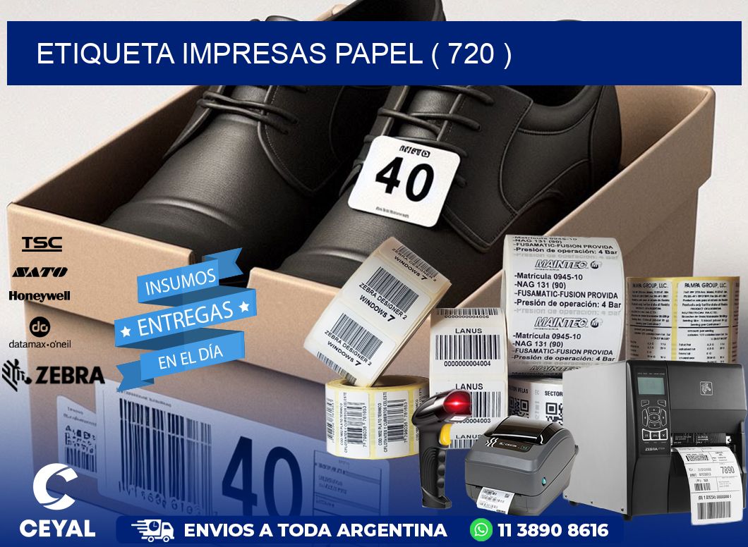 ETIQUETA IMPRESAS PAPEL ( 720 )