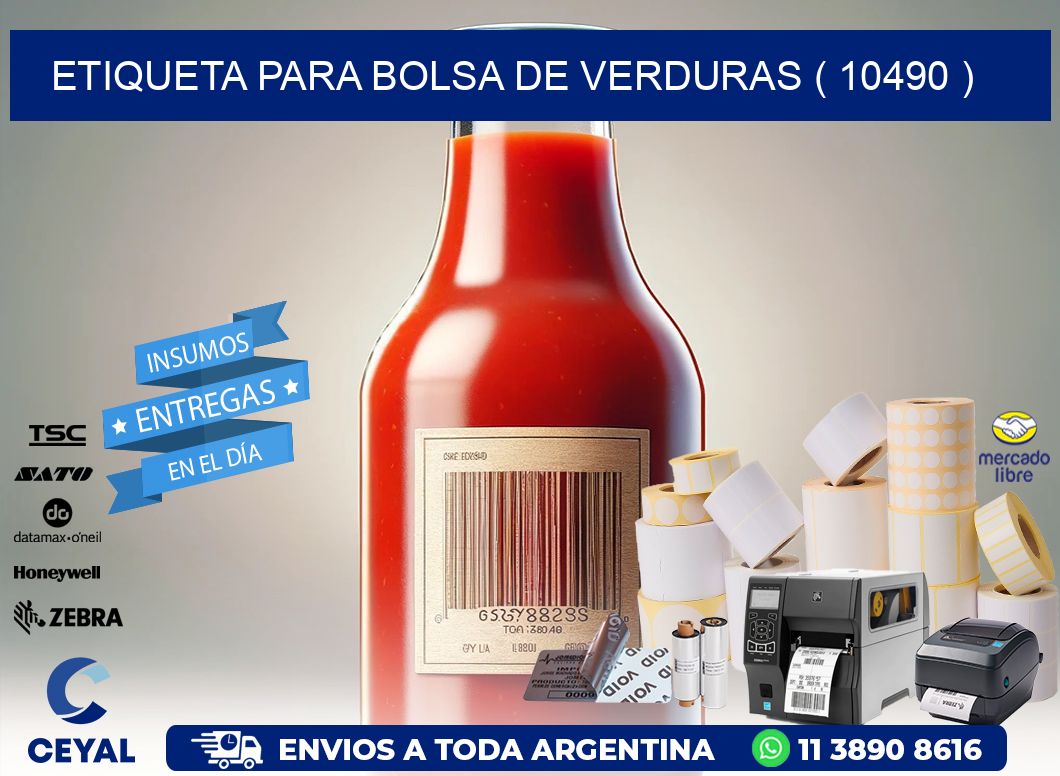 ETIQUETA PARA BOLSA DE VERDURAS ( 10490 )