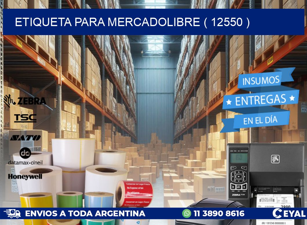 ETIQUETA PARA MERCADOLIBRE ( 12550 )