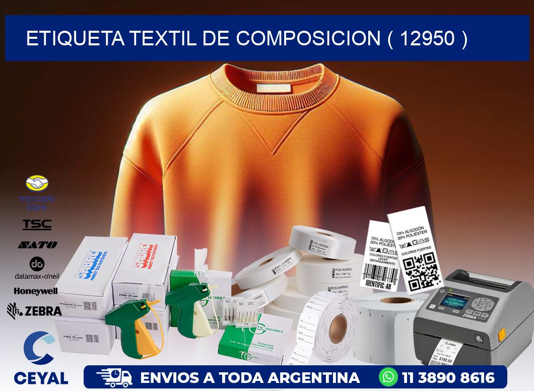 ETIQUETA TEXTIL DE COMPOSICION ( 12950 )