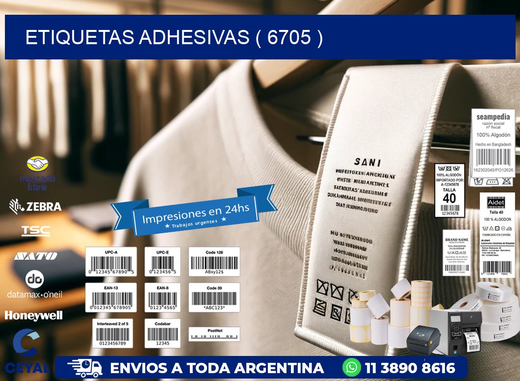 ETIQUETAS ADHESIVAS ( 6705 )