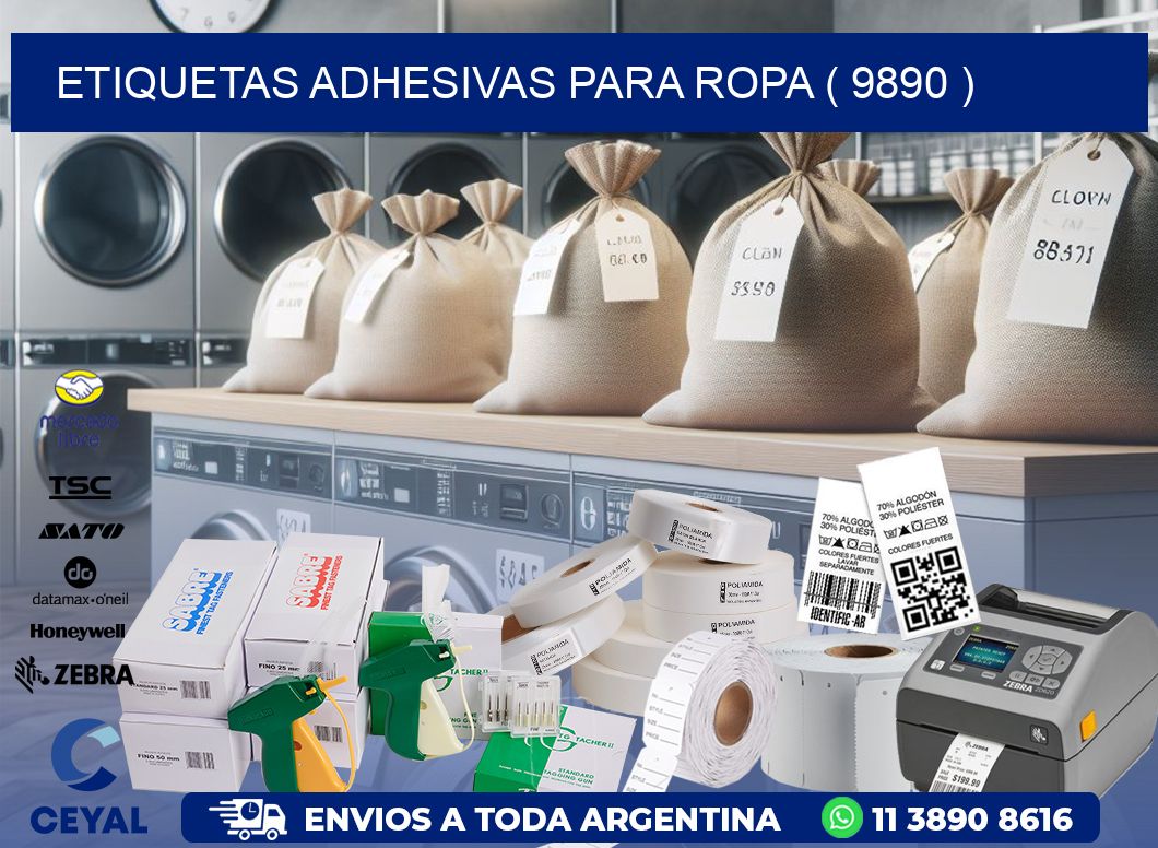 ETIQUETAS ADHESIVAS PARA ROPA ( 9890 )