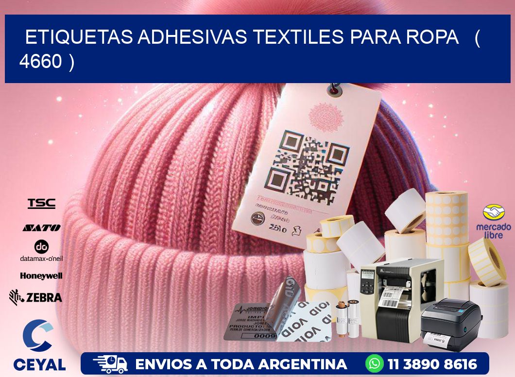 ETIQUETAS ADHESIVAS TEXTILES PARA ROPA   ( 4660 )