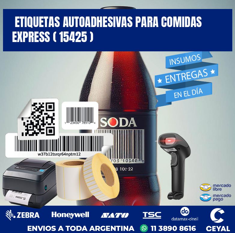 ETIQUETAS AUTOADHESIVAS PARA COMIDAS EXPRESS ( 15425 )
