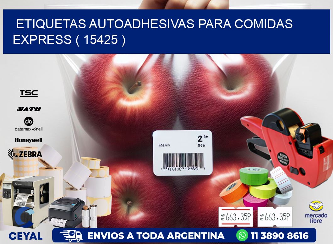 ETIQUETAS AUTOADHESIVAS PARA COMIDAS EXPRESS ( 15425 )