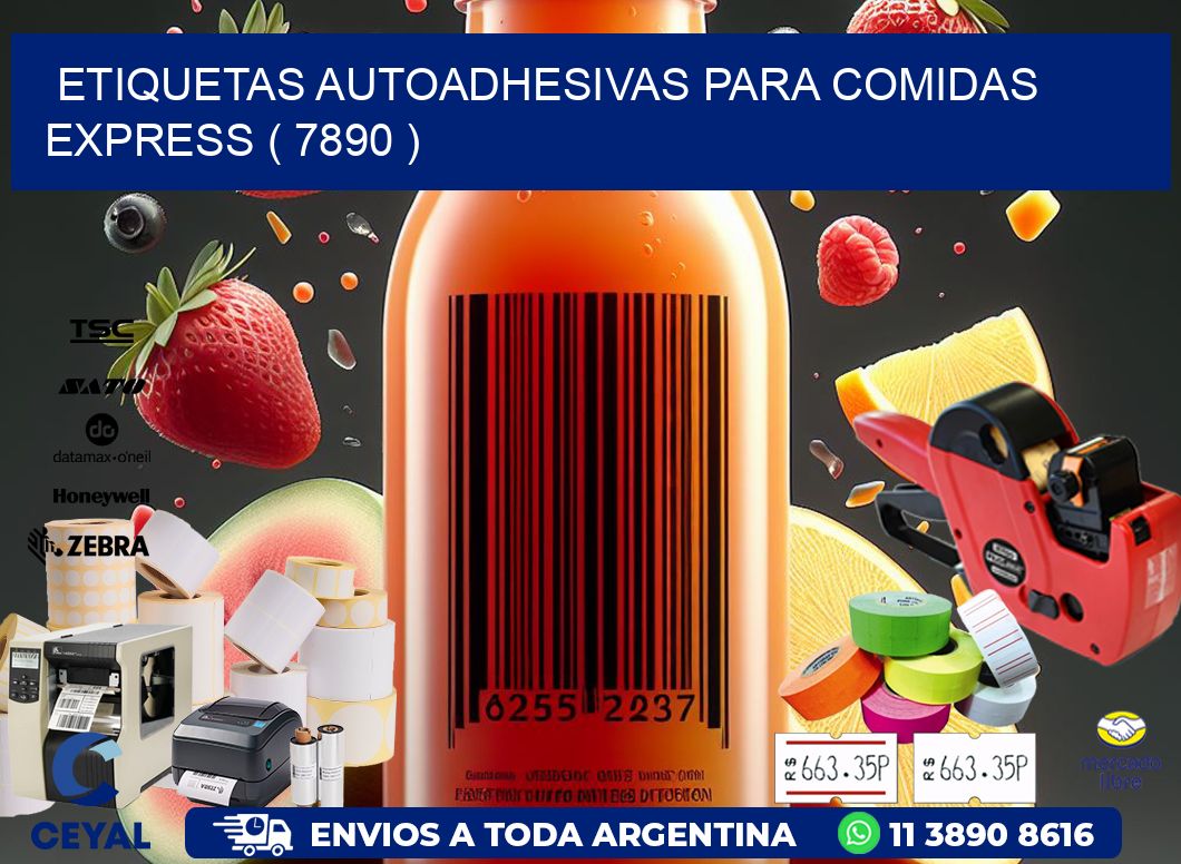 ETIQUETAS AUTOADHESIVAS PARA COMIDAS EXPRESS ( 7890 )