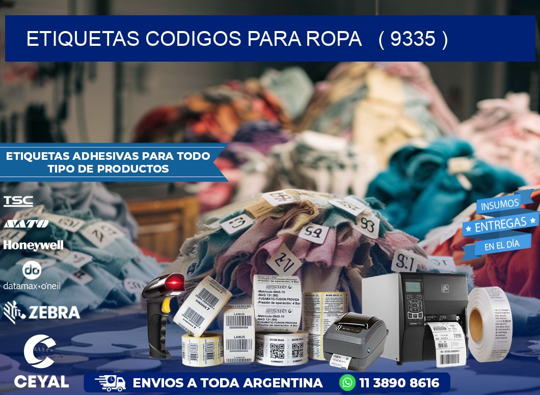 ETIQUETAS CODIGOS PARA ROPA   ( 9335 )