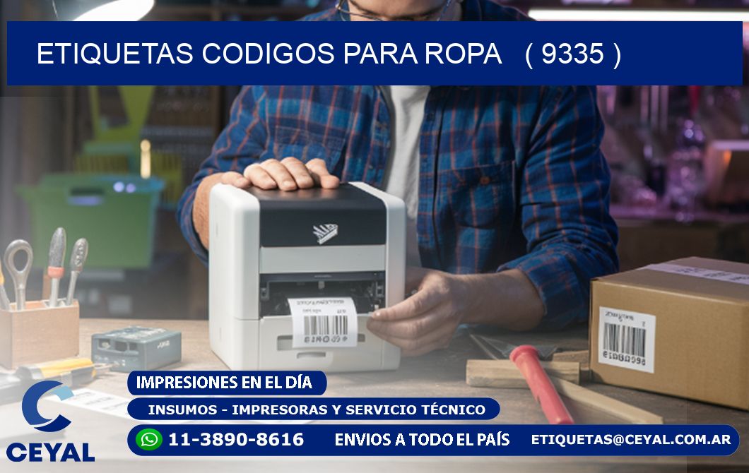 ETIQUETAS CODIGOS PARA ROPA   ( 9335 )