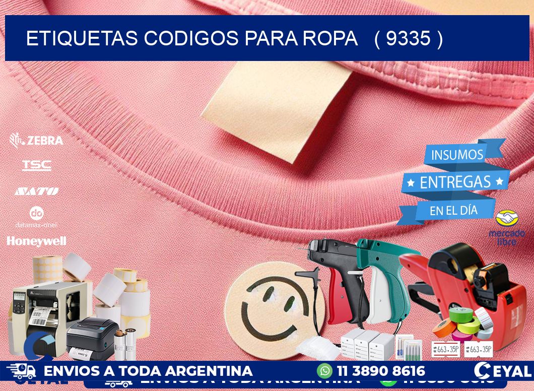ETIQUETAS CODIGOS PARA ROPA   ( 9335 )