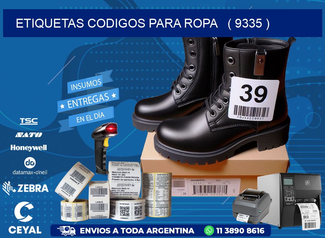 ETIQUETAS CODIGOS PARA ROPA   ( 9335 )