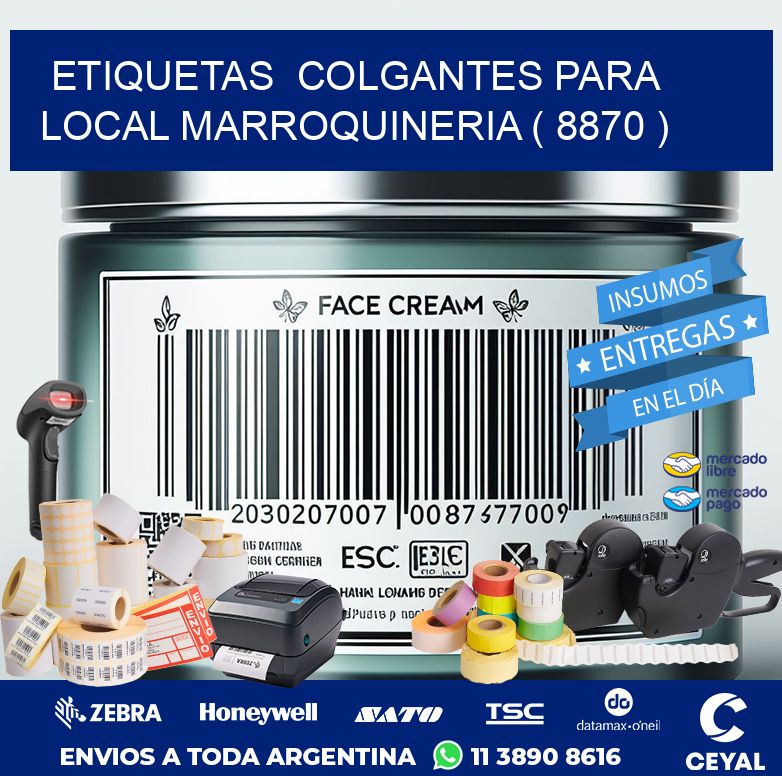 ETIQUETAS COLGANTES PARA LOCAL MARROQUINERIA ( 8870 )