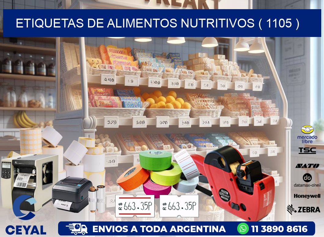 ETIQUETAS DE ALIMENTOS NUTRITIVOS ( 1105 )