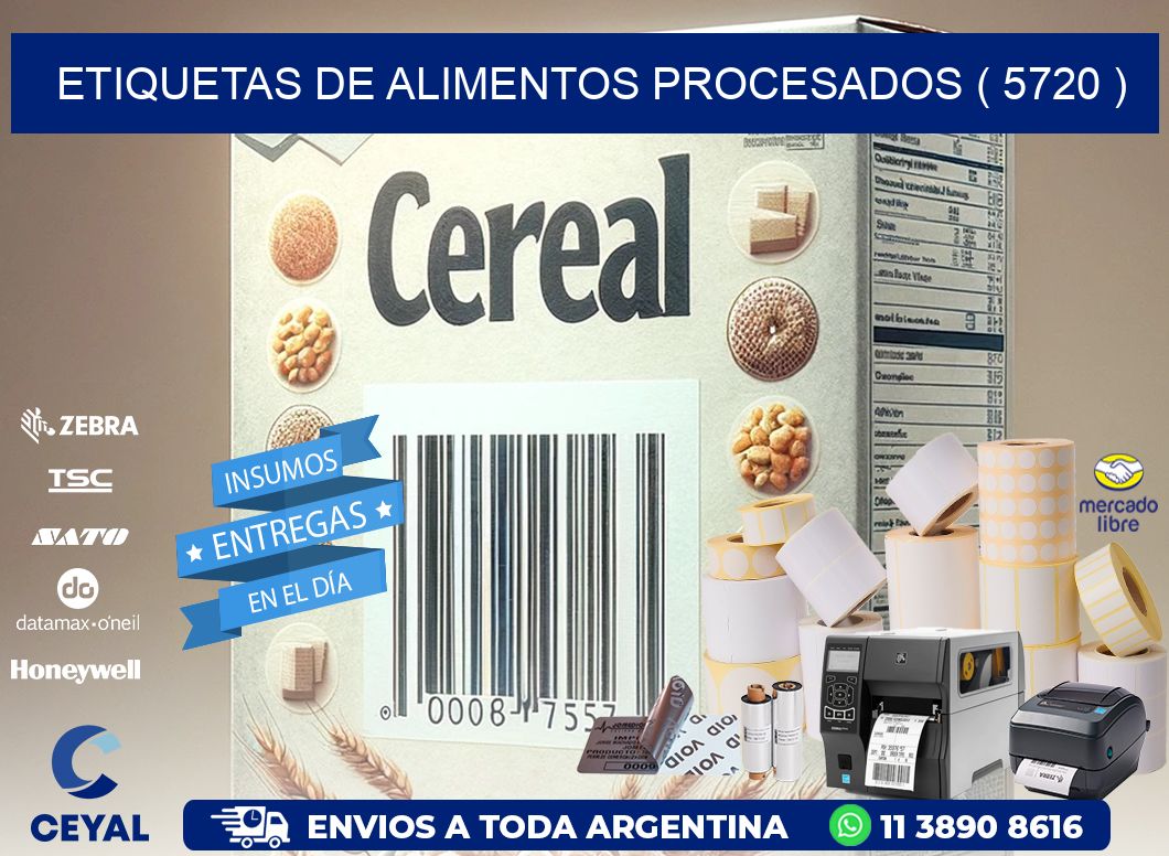 ETIQUETAS DE ALIMENTOS PROCESADOS ( 5720 )