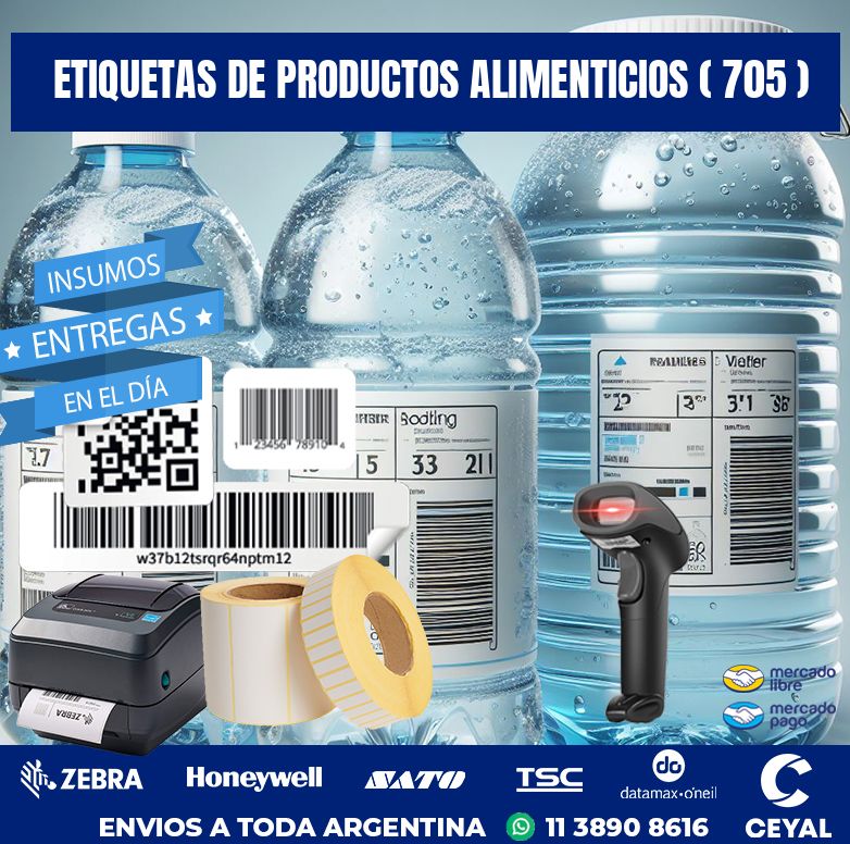 ETIQUETAS DE PRODUCTOS ALIMENTICIOS ( 705 )