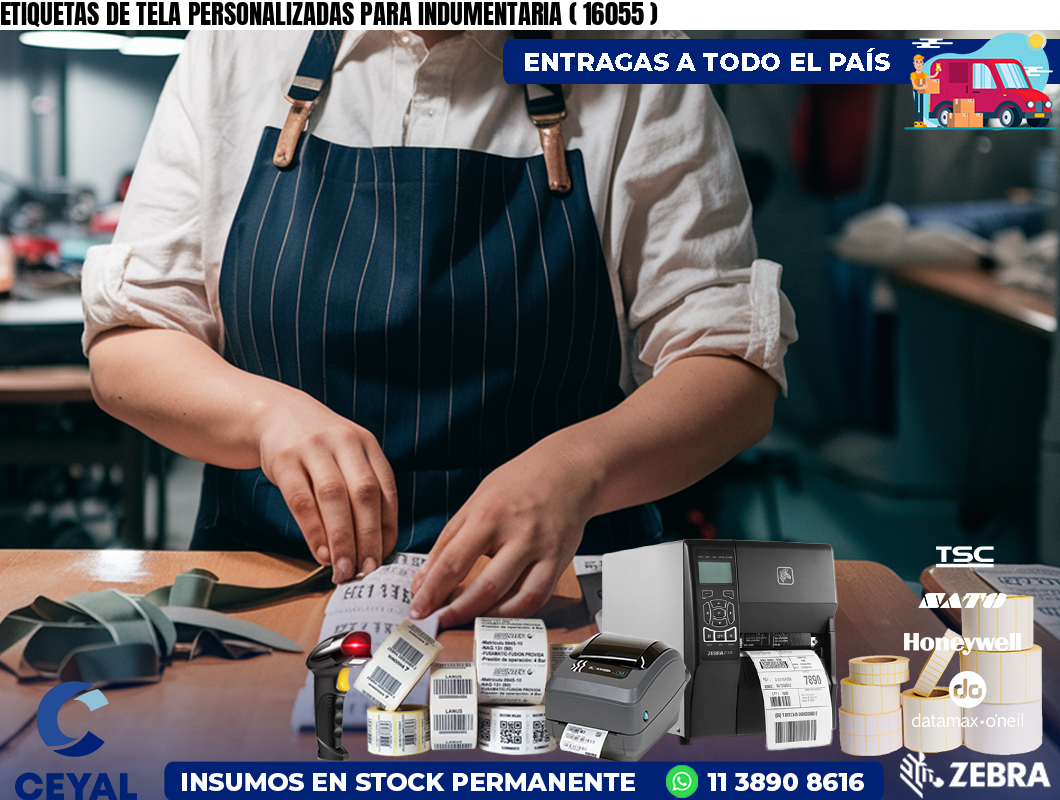 ETIQUETAS DE TELA PERSONALIZADAS PARA INDUMENTARIA ( 16055 )
