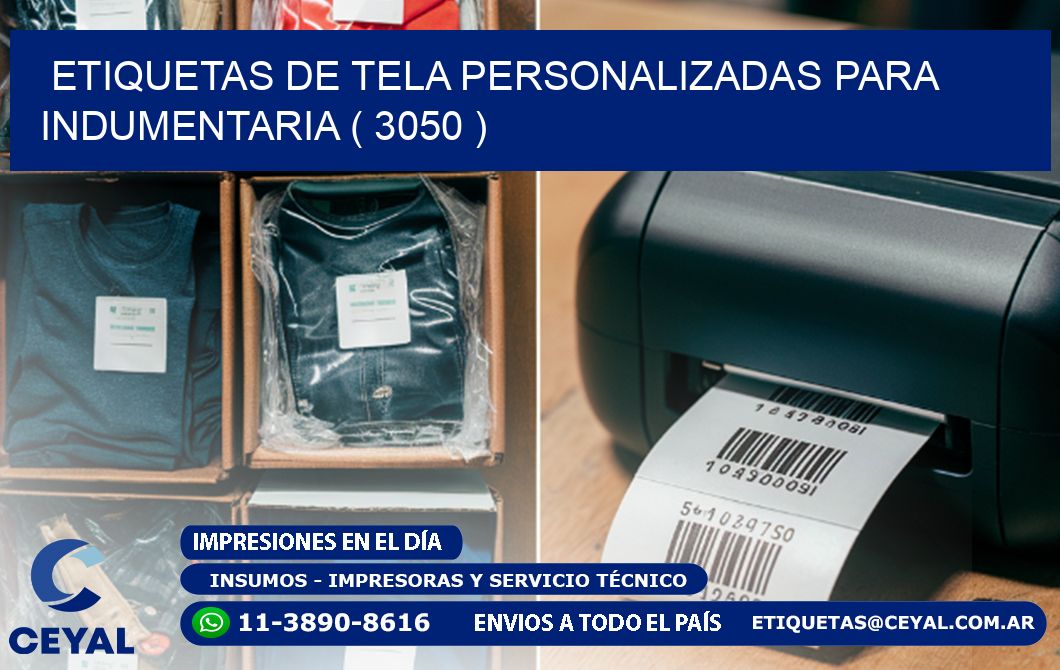ETIQUETAS DE TELA PERSONALIZADAS PARA INDUMENTARIA ( 3050 )