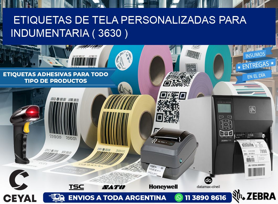 ETIQUETAS DE TELA PERSONALIZADAS PARA INDUMENTARIA ( 3630 )