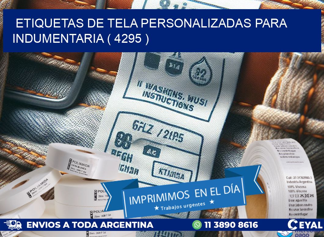 ETIQUETAS DE TELA PERSONALIZADAS PARA INDUMENTARIA ( 4295 )
