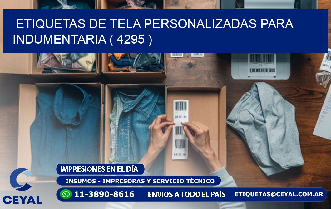 ETIQUETAS DE TELA PERSONALIZADAS PARA INDUMENTARIA ( 4295 )