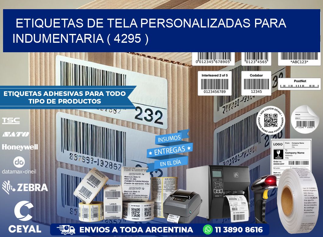 ETIQUETAS DE TELA PERSONALIZADAS PARA INDUMENTARIA ( 4295 )