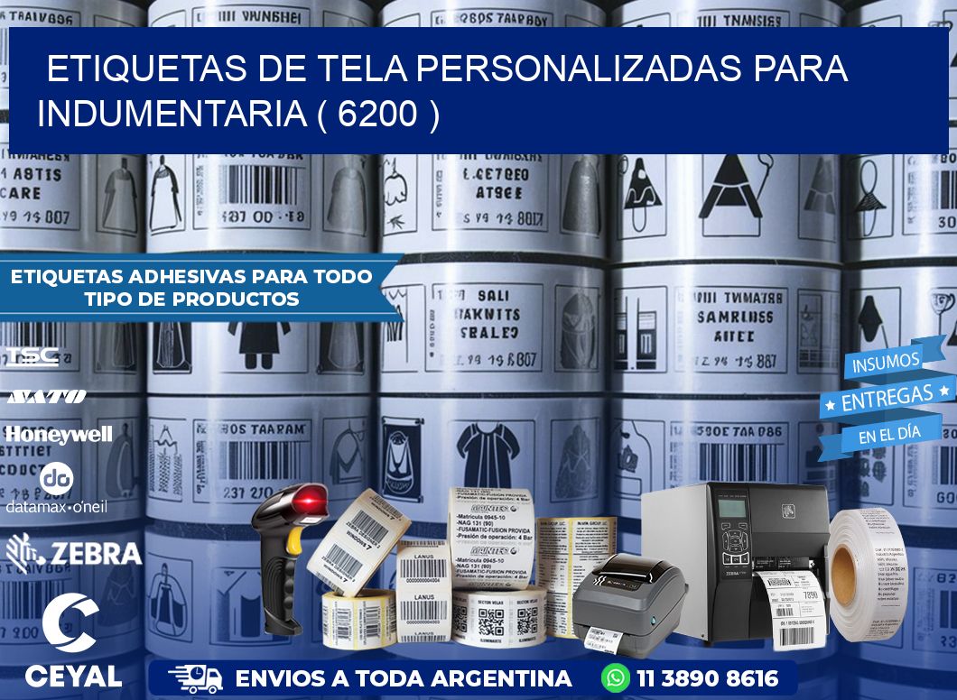 ETIQUETAS DE TELA PERSONALIZADAS PARA INDUMENTARIA ( 6200 )