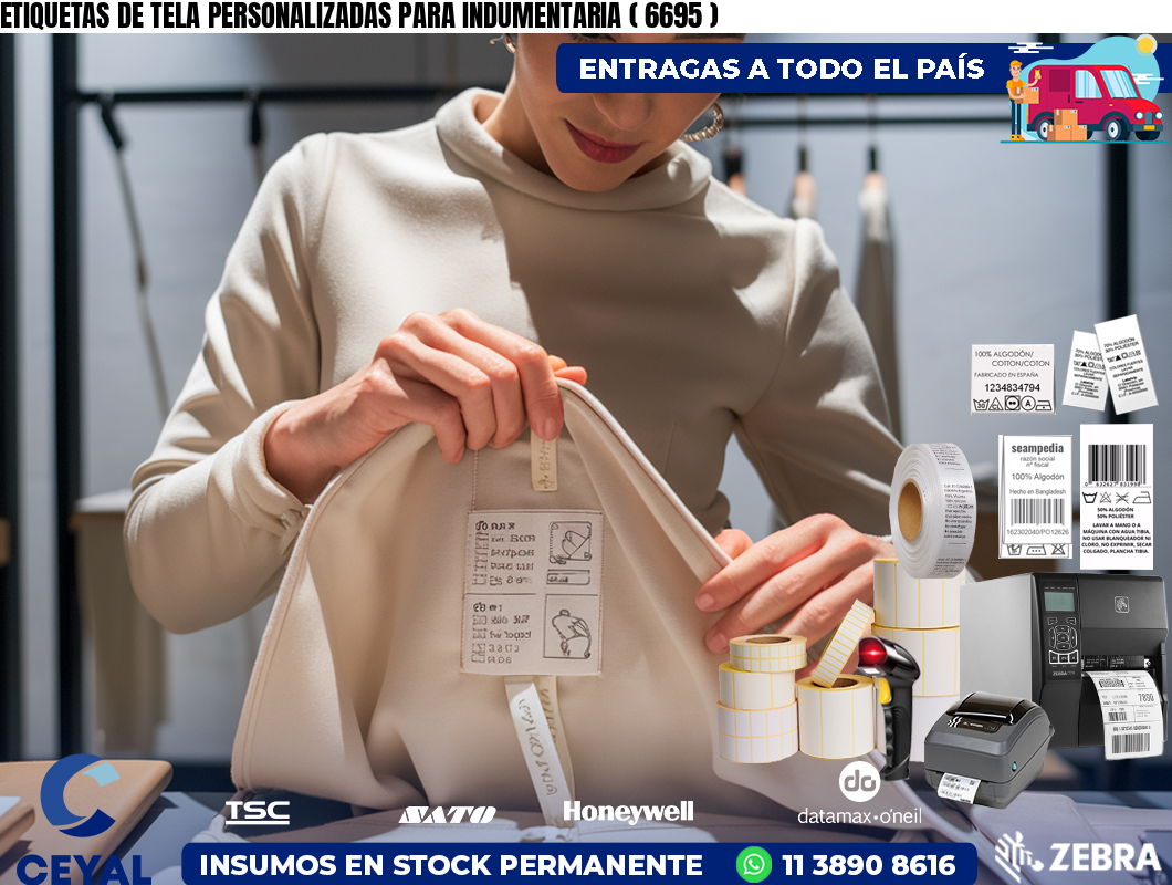 ETIQUETAS DE TELA PERSONALIZADAS PARA INDUMENTARIA ( 6695 )
