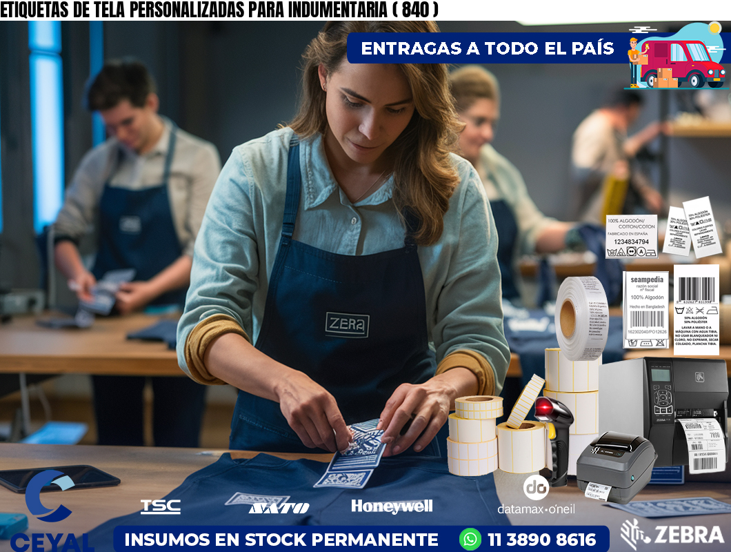 ETIQUETAS DE TELA PERSONALIZADAS PARA INDUMENTARIA ( 840 )