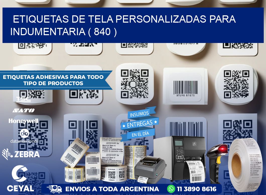 ETIQUETAS DE TELA PERSONALIZADAS PARA INDUMENTARIA ( 840 )