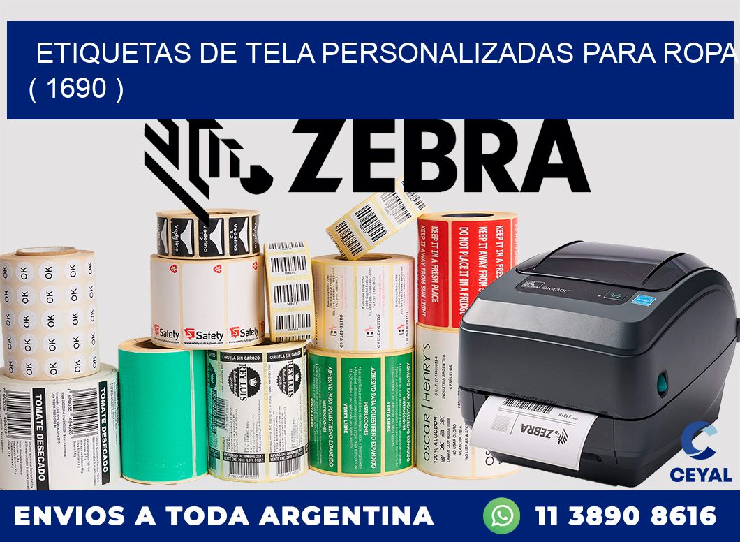 ETIQUETAS DE TELA PERSONALIZADAS PARA ROPA ( 1690 )