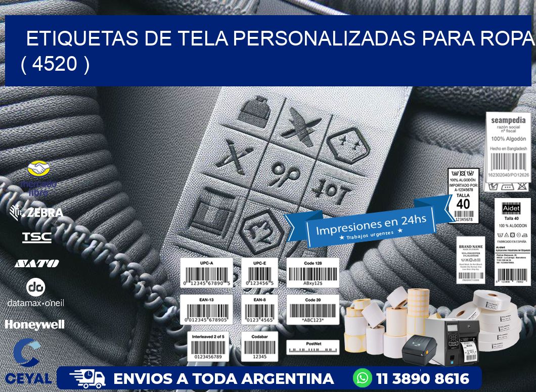 ETIQUETAS DE TELA PERSONALIZADAS PARA ROPA ( 4520 )