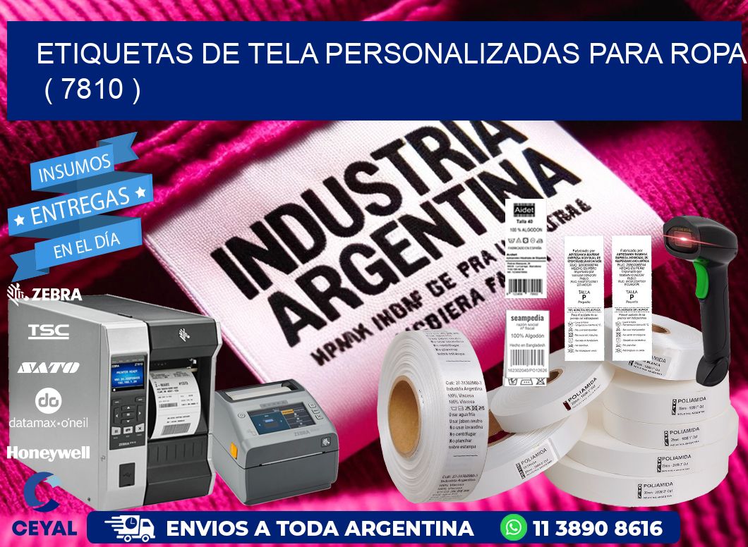 ETIQUETAS DE TELA PERSONALIZADAS PARA ROPA   ( 7810 )