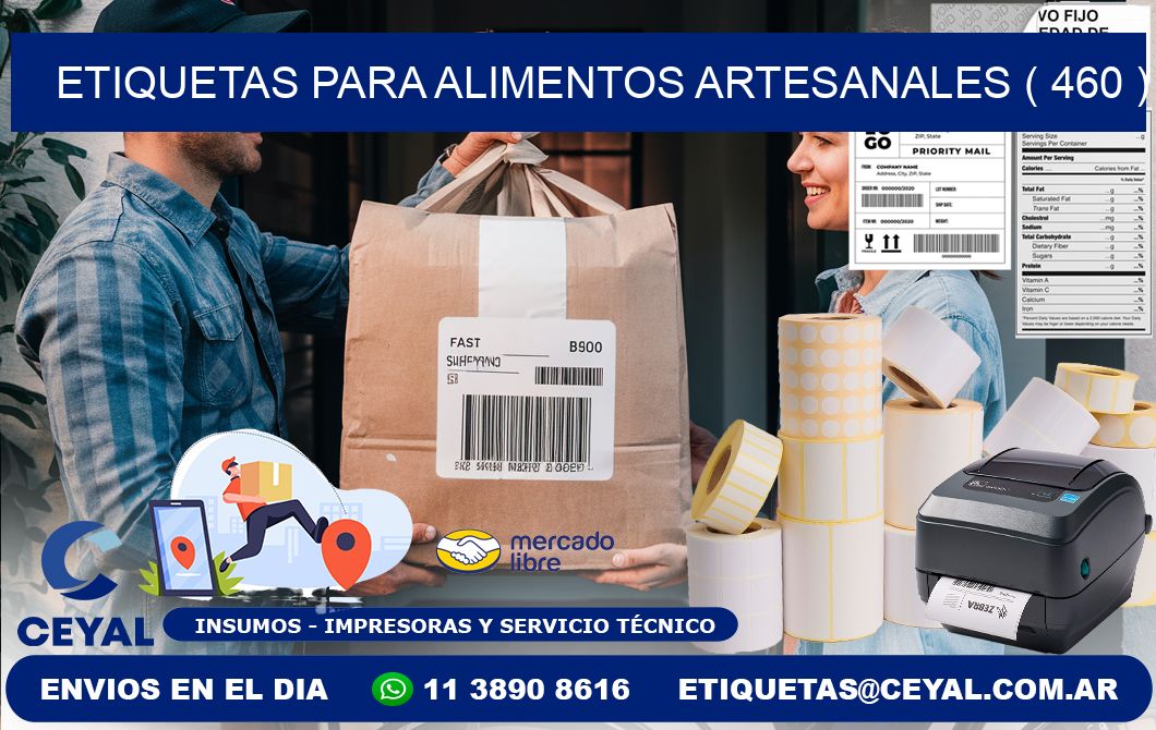 ETIQUETAS PARA ALIMENTOS ARTESANALES ( 460 )
