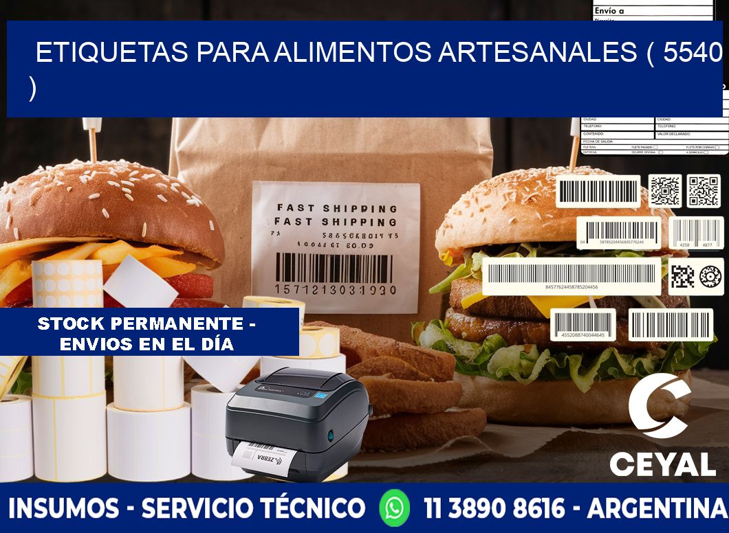 ETIQUETAS PARA ALIMENTOS ARTESANALES ( 5540 )